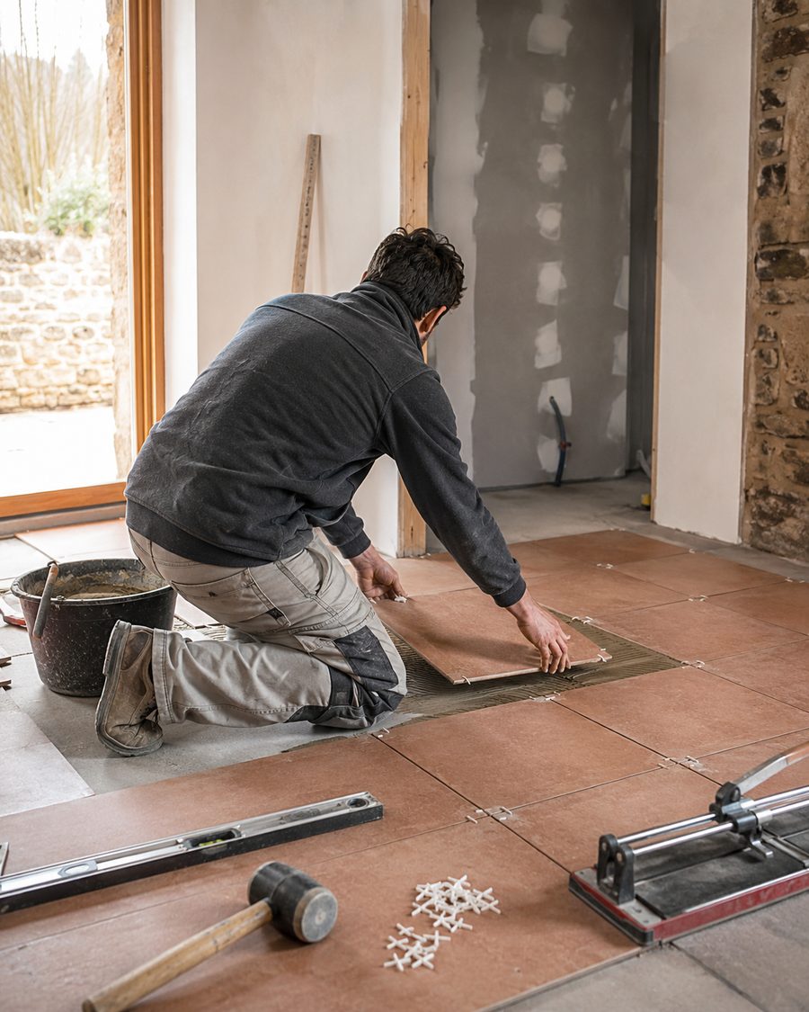 Artisan de AM Safarov sur un chantier à Pau